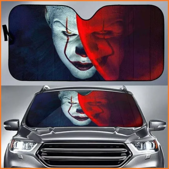 Discover Pennywise Red Balloon Auto Sun Shade Car Sunshade Car Sunshade Accessories