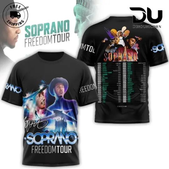 Discover Soprano Freedom Tour 3D T-Shirt