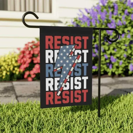 Discover Vintage Resist Fascism Anti Trump Fvck Maga Protect Democracy Flag