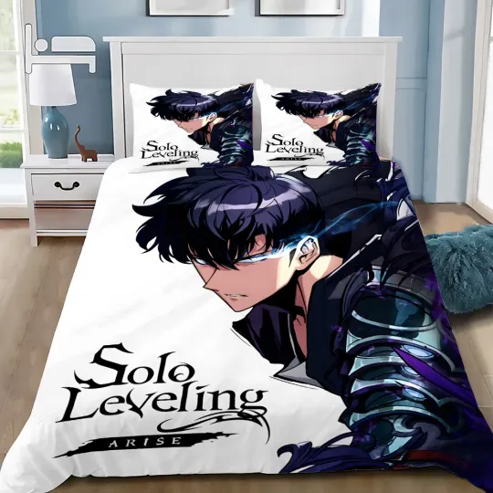 Discover Anime Solo Leveling Duvet Cover Pillowcase Bedding Set