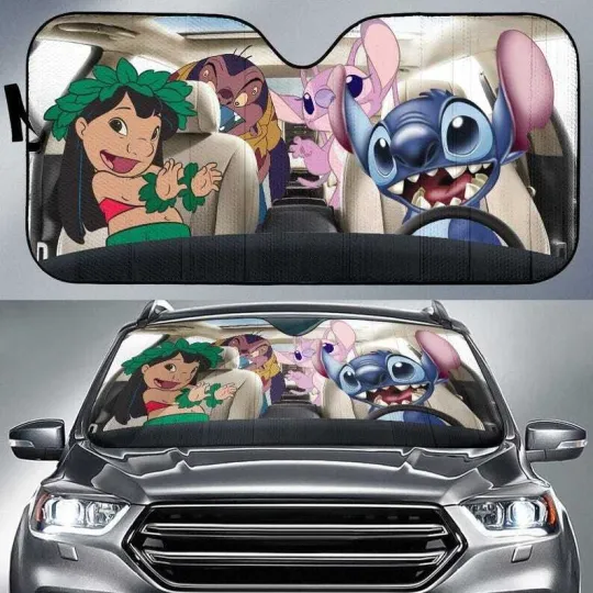 Discover Lilo And Stitchh Car Sunshade, Stitchh Movie 2025 Car Sun Shade
