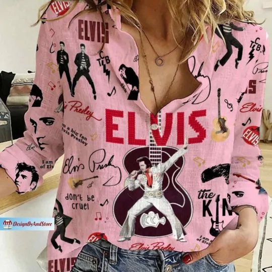 Discover Elvis Presley Women Casual Shirt Women's Blouses, Elvis Presley Women Blouses