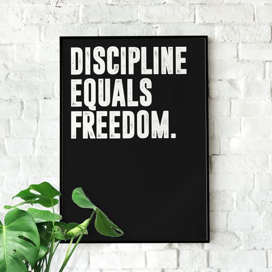 Discover Jocko Willink Discipline Equals Freedom Motivational Poster, Wall Art Quote