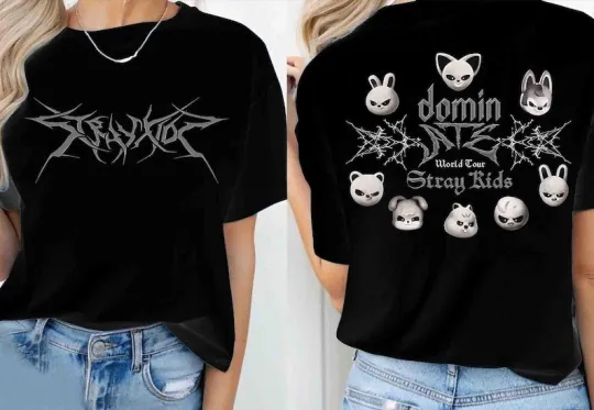 Discover Stray Kids Dominate World Tour 2025 Shirt, Stray Kids Skzoo Shirt, Stray Kids