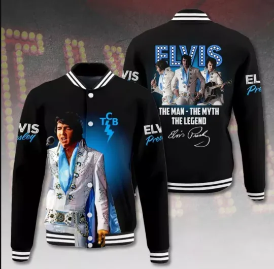 Discover Elvis Presley Varsity Jacket Baseball Jacket