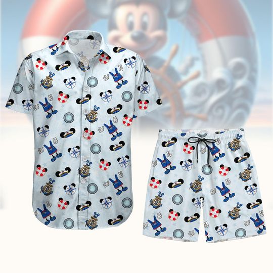 Discover Mickeyy Cruise Button Shirt Shorts, Disneyyy Cruise Button Shirt, Mickeyy Summer Sets