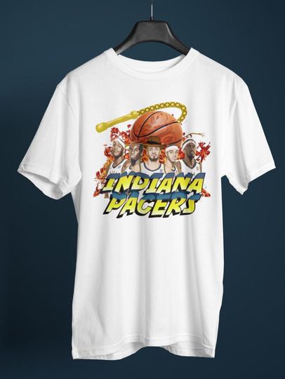 Discover Indiana Basketball T-Shirt, Vintage Indiana Pacers Tee Shirt, 80's Comic Book Graphic