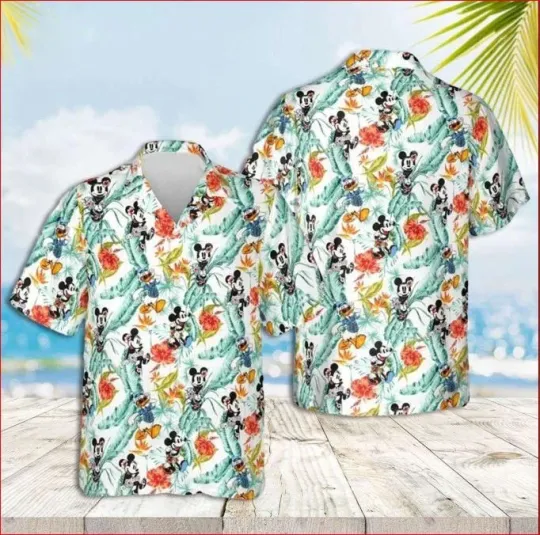 Discover Mickeyy mouse Hawaiian Shirt: Disneyyy Beachwear For Fun In The Sun Hawaiian Shirt