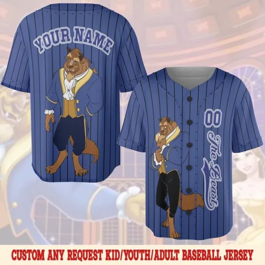 Discover Personalized Prince Beast Beautyy and The Beastt Fathers Day Baseball Jersey Shirt
