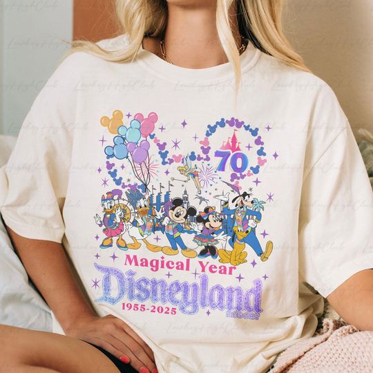 Discover Disneyyland Magical Year 1955-2025 Shirt, Mickeyy And Friends Shirt, Platinum Celebration Shirt, Disneyyland Family Vacation 2025 Shirt