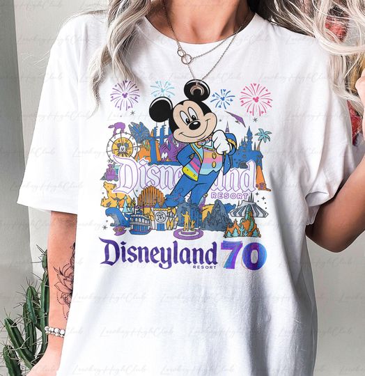 Discover Mickeyy Disneyyland Resort 70th Anniversary Shirt, 1955-2025 Celebration Shirt, Mickeyy & Friends, 70 Years Of Magic