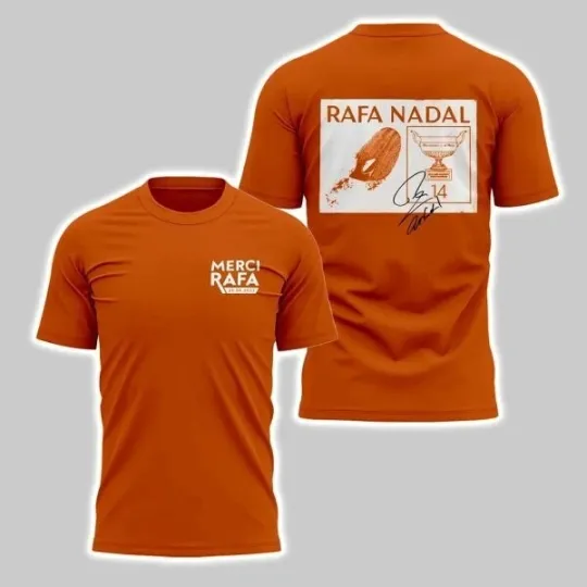 Discover Merci Rafa 2025 United Fans Tribute Roland Garros T-Shirt
