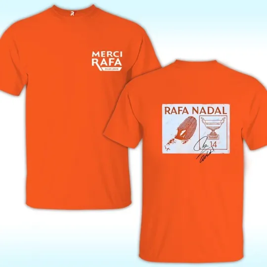 Discover Merci Rafa Rafael Nadal 2025 Tribute Thank You T-Shirt