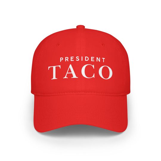 Discover President TACO Baseball Cap, Trump Always Chickens Out