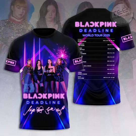Discover BLACKPINK Deadline World Tour 2025 3D Shirt – Queen Of Kpop