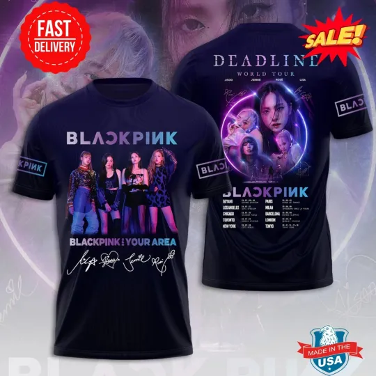 Discover BLACKPINK World Tour 2025 Shirt – 3D Kpop Tee for American Blink Fans