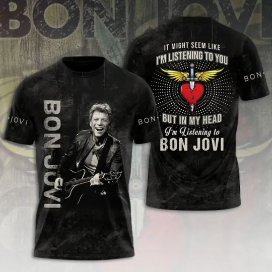 Discover Bon Jovi 3D T-Shirt – Unisex T-shirt, gift for fan