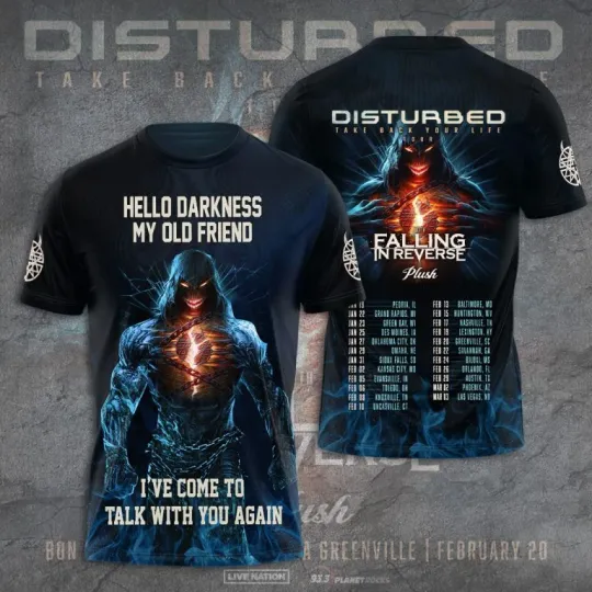 Discover Disturbed Music Band 3D T-Shirt, Disturbed Band Fan Gift 3D T-Shirt