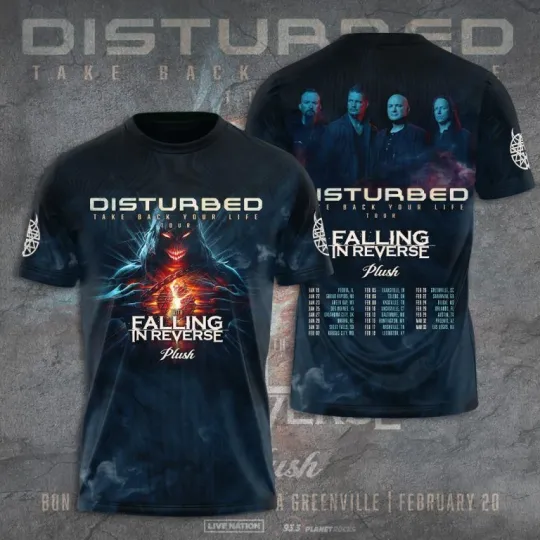 Discover Disturbed Music Band 3D T-Shirt, Disturbed Band Fan Gift 3D T-Shirt