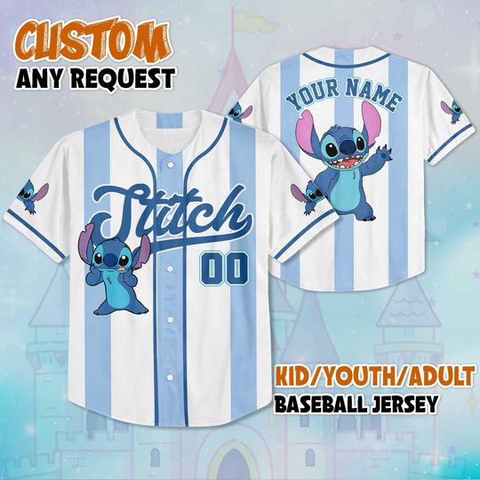 Discover Personalized Stitchh Disneyyy Baseball Jersey, Disneyyy Birthday Gift For Baseball Fans
