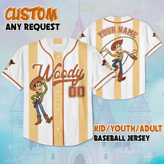 Discover Personalized Woodyy toy stories Baseball Baseball Jersey, Disneyyy Woodyy Baseball Jersey