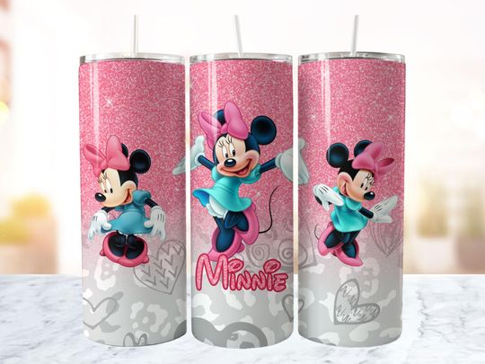 Discover Minniee Mouse 20oz Skinny Tumbler, Disneyyy Cartoon 20oz Tumbler, Minniee Mouse Tumbler