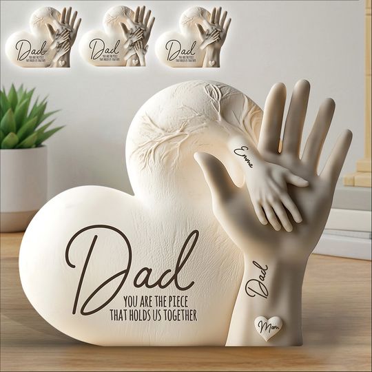 Discover Dad You Are The Piece That Holds Us Together - Personalized Father Custom Shaped Acrylic Plaque