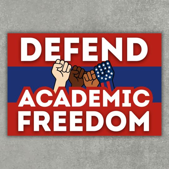 Discover Printable Rally Sign  Defend Academic Freedom Printable Trump Protest Sign No Kings Hands Off Rally May Day Rallies