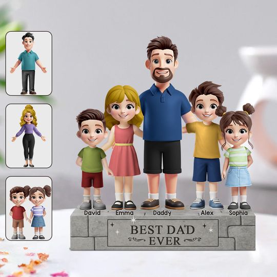 Discover Best Dad Ever - Personalized Father Custom Shaped Acrylic Plaque