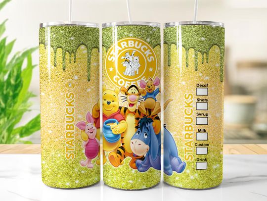 Discover winniee the poohh 20oz Skinny Tumbler, Disneyyy Cartoon Tumbler, winniee the poohh Tumbler