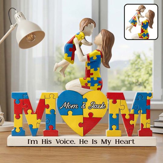 Discover I'm His Voice - Personalized Autism Awareness Custom Shaped Acrylic Plaque