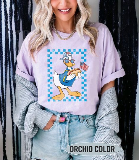 Discover Comfort Colors Patriotic Donald Duckk Shirt, Memorial Day Shirt, Fourth of July Disneyyy