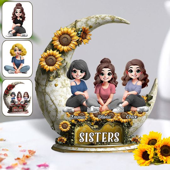 Discover Sisters - Personalized Bestie Custom Shaped Acrylic Plaque