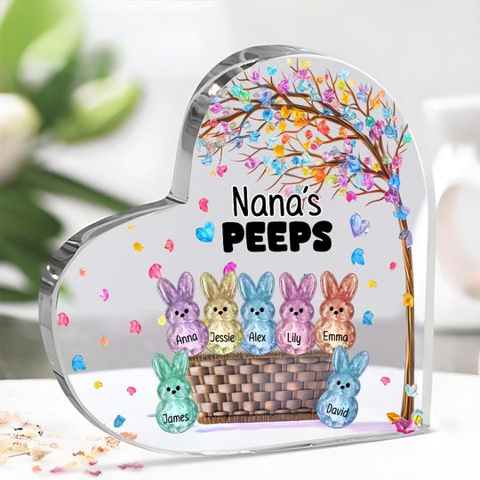 Discover Grandma's Peeps - Personalized Grandma Custom Shaped Acrylic Plaque