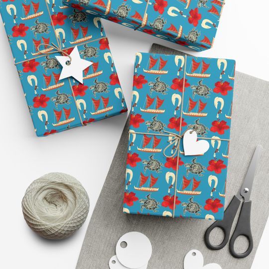 Discover Ocean Polynesian moanaa inspired Wrapping Paper
