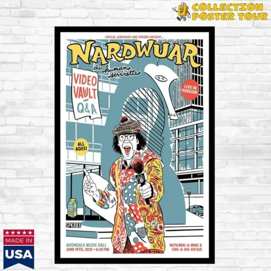 Discover Nardwuar Avondale Music Hall June 19th 2025 Chicago Tour Poster