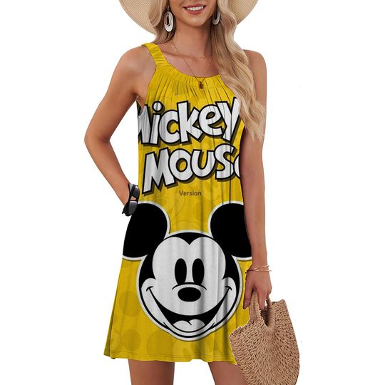 Discover Women's Boho Disneyyy Mickeyy mouse Dresses Women's Elegant Dresses
