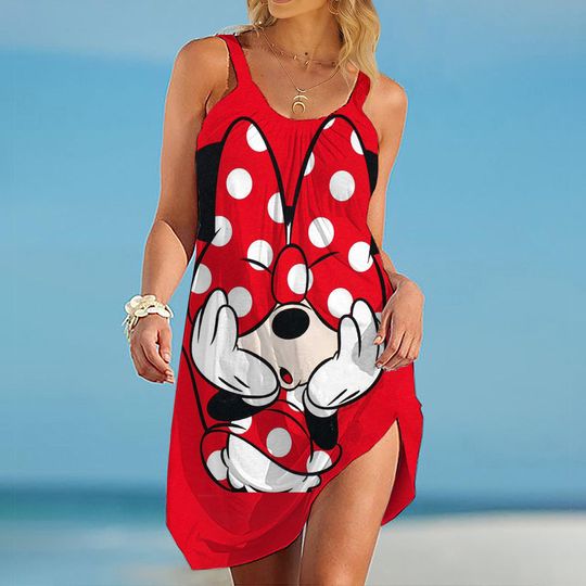Discover Disneyyy-Mickeyy Minniee Dresses for Women Soft Women's Beach Dresses Summer