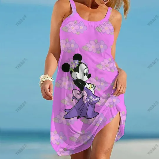 Discover Summer Disneyyy Minniee Mickeyy mouse Women Sexy Beach Dresses