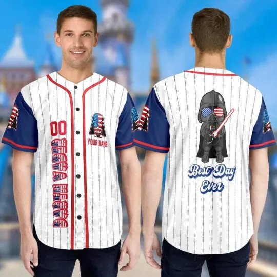 Discover Personalized Starr Warss Darthh Vaderr Patriotic 4th Of July Baseball Jersey Shirt