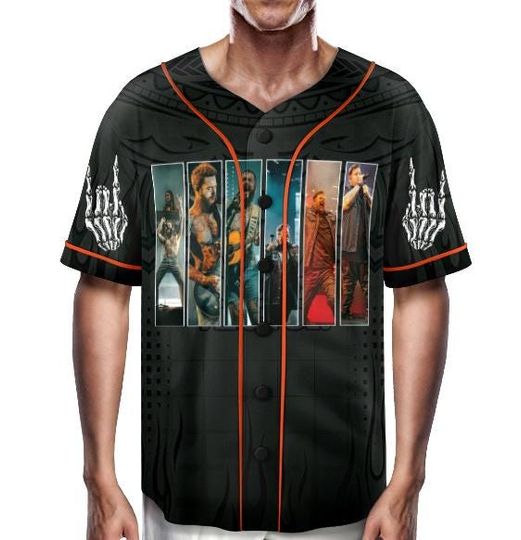 Discover Malone Rap Music 2025 Baseball Jersey,