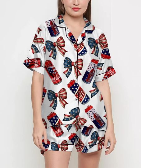 Discover Coquette 4th of July Pajamas Satin Set