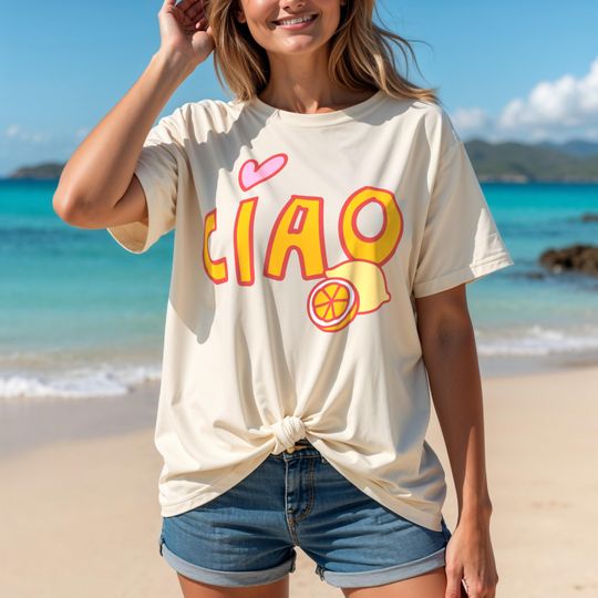 Discover Ciao Lemon T-shirt, Italian Lemon Graphic Tee, Limoncello Shirt, Vintage Style, Ciao Bella Italy TShirt