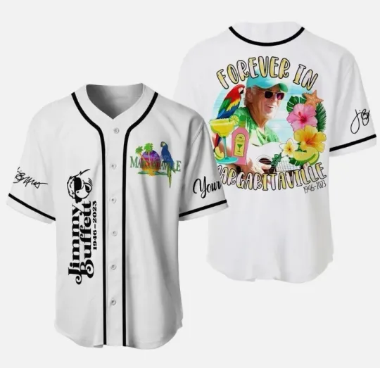 Discover Customized Jimmy Buffett Forever In Margaritaville Lover 3D Baseball Jersey