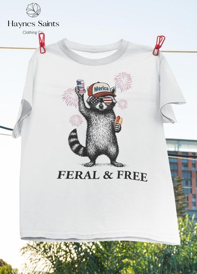 Discover Red White And Feral Vintage T-Shirt, Red White and Feral Shirt