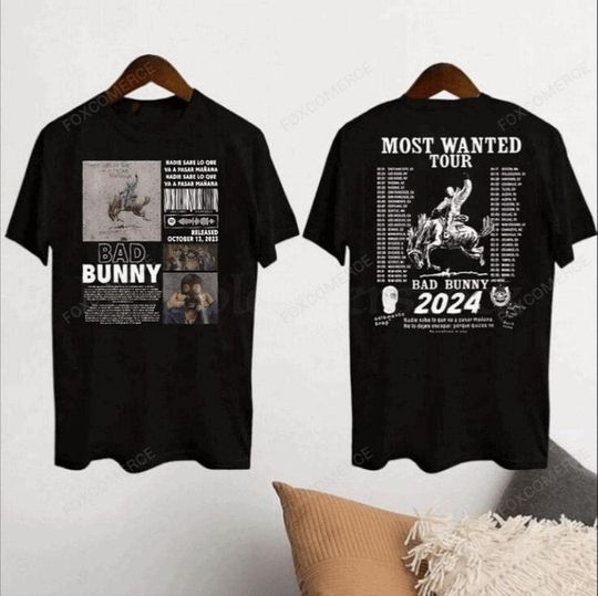Discover Cowboy Bad Bunny Shirt, Most Wanted Tour Graphic Tee