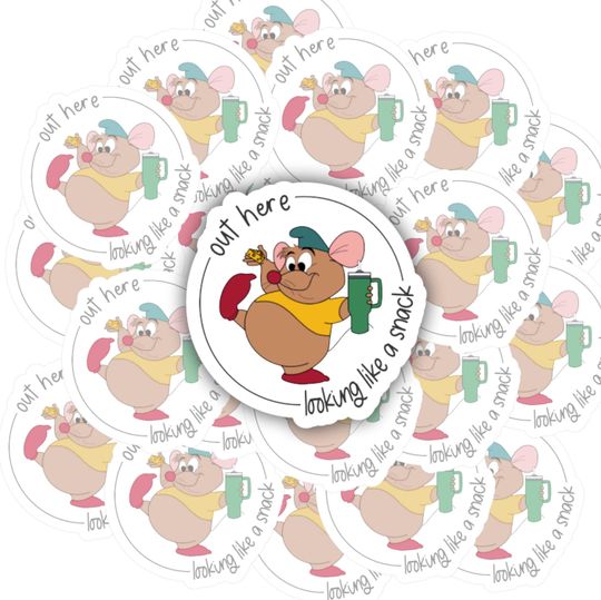 Discover Out here Looking like A Snack | vinyl sticker | Gus Gus | Disneyyy