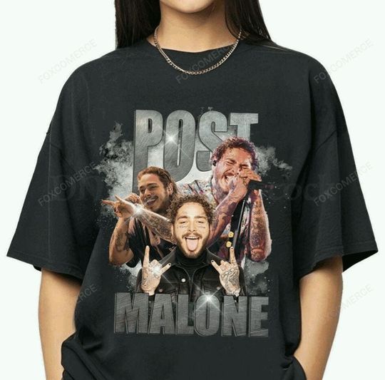 Discover Vintage Post Malone Black Shirt  Classic Mens Tee