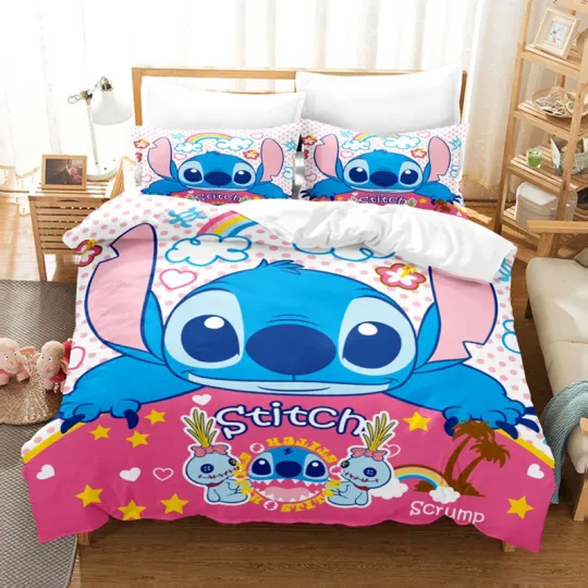 Discover angel Stitchh Bedding Set Stitchh Quilt Duvet Cover Set Pillowcase Bed Set quilt