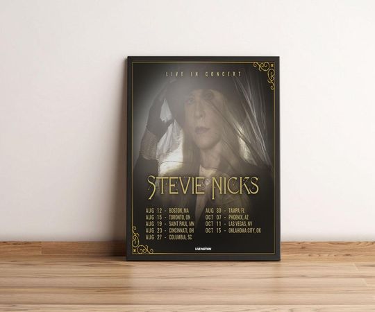 Discover Stevie Nicks 2025 Tour Poster, Gift for Fans